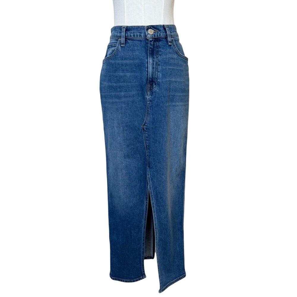 Hudson Reconstructed Denim Midi Skirt | Cotton Blend | Size 30 - Picture 11 of 11